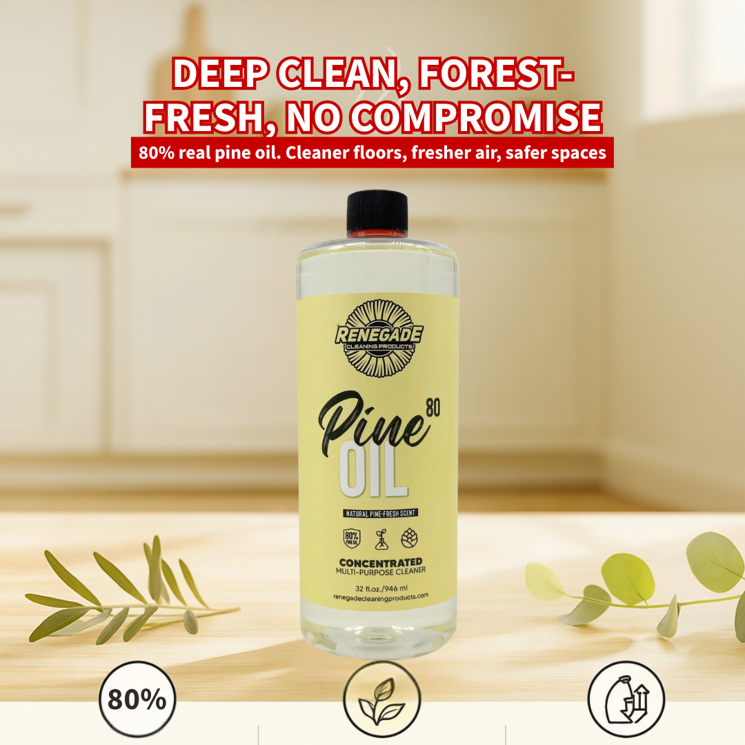 Pine Oil 80 Cleaner – 80% Pure Pine Oil, 32 oz & 1 Gallon, Plant‑Powered Disinfectant